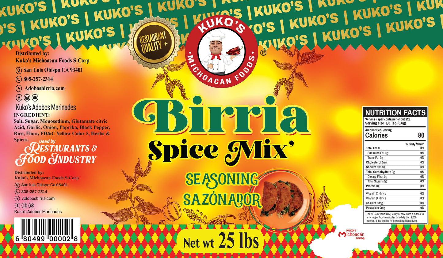 BIRRIA SPICE MIX sazonador seasonings