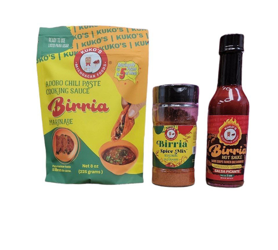 Birria Trio Adobo Marinades Combo taco Quesadilla extreme