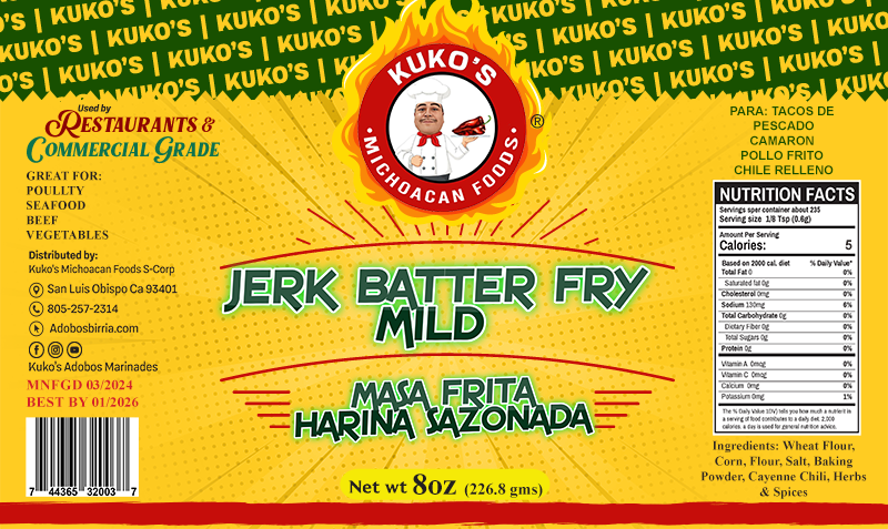 Jerk Batter fry batter masa frita