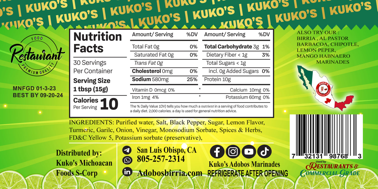 Lemon Pepper Adobo Marinade cooking sauce rub sauce