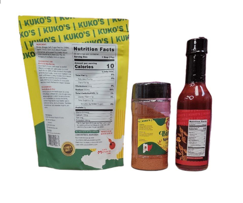 Birria Trio Adobo Marinades Combo taco Quesadilla extreme