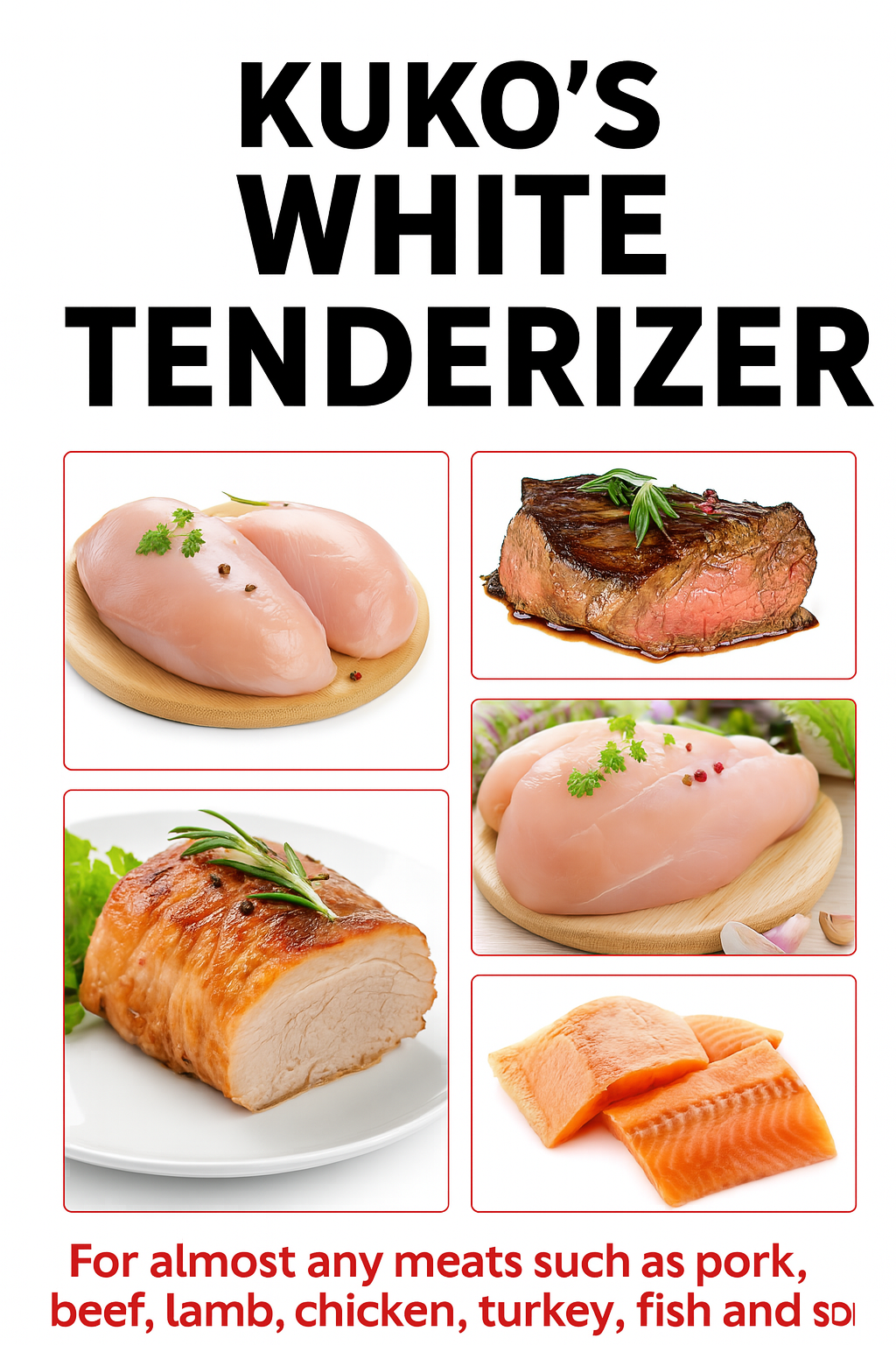 Restaurant Meat Tenderizer white Ablandador de carnes blanco