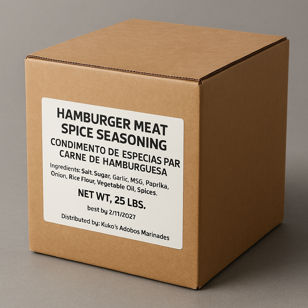 Hamburger Spice Seasonings Restaurant BBQ 4 sizes