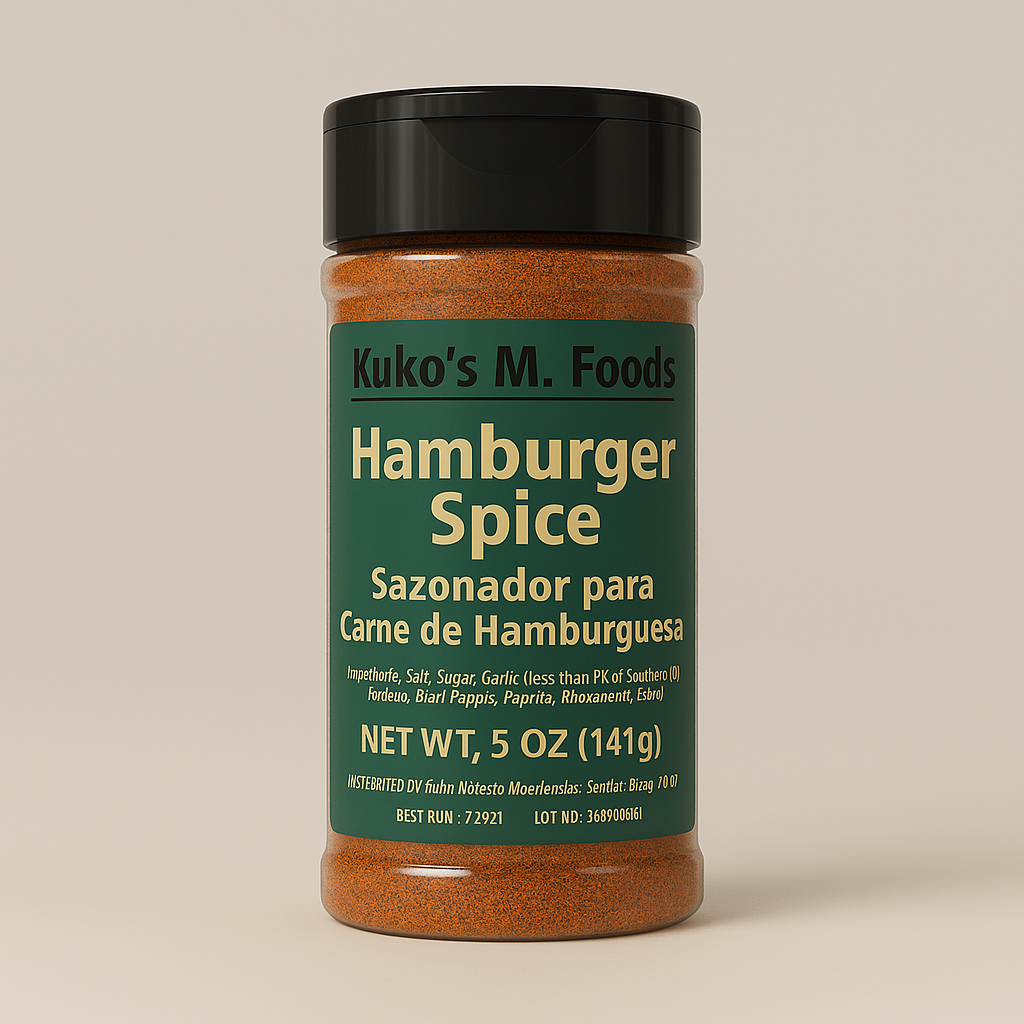 Hamburger Spice Seasonings Restaurant BBQ 4 sizes