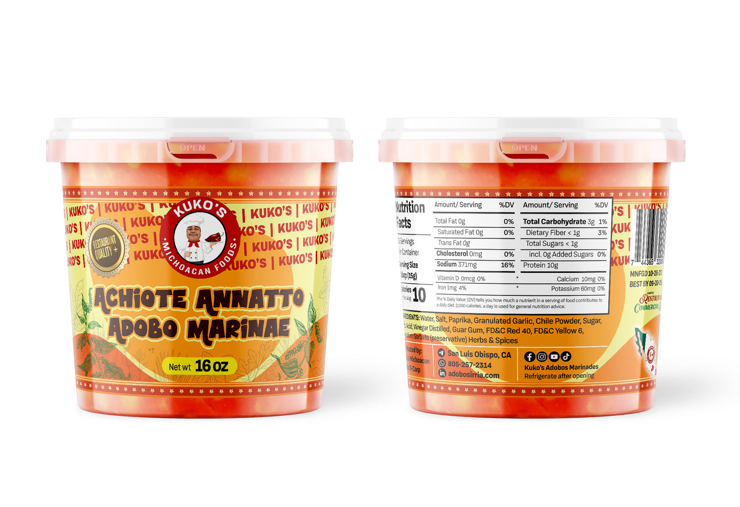 ACHIOTE ANNATTO ADOBO Marinade paste