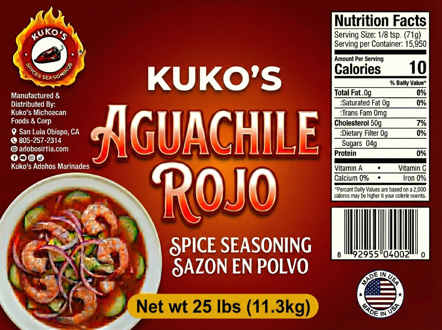 AguaChile Rojo Sazon Chiles Spice Seasonigs Shrimp