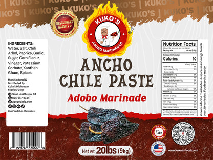 Ancho Chile Paste Adobo Restaurant Food Service 20lbs