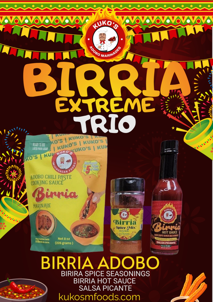 Birria Trio Adobo Marinades Combo taco Bomb extreme