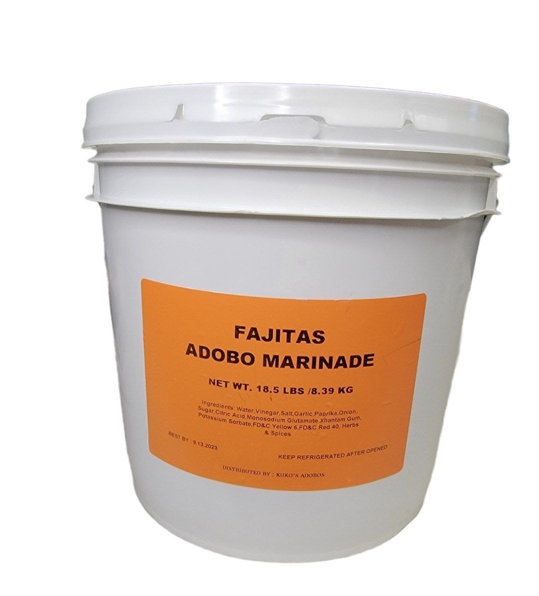 FAJITA ADOBO MARINADE 20lbs bucket cubeta