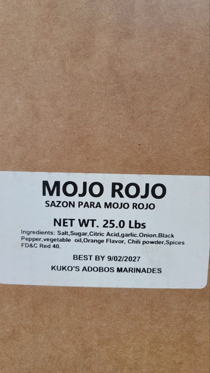 Mojo Rojo Polvo Sazonador 25lbs 10lbs Seasonings