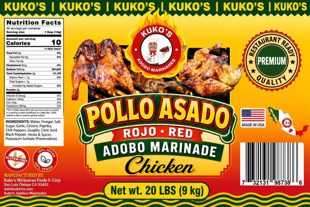 Pollo Asado Rojo Red Orange Chicken Adobo Marinade