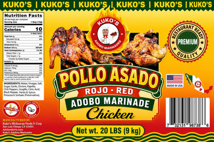 Pollo Asado Rojo Red Orange Chicken Adobo Marinade